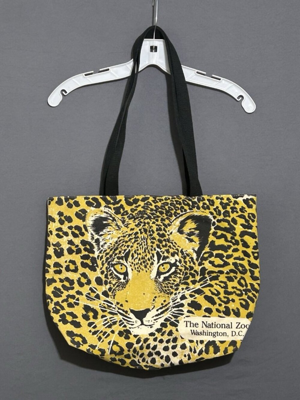The National Zoo Washington DC Cheetah Print Canvas Tote Bag 17” X 13” X 4” Bag